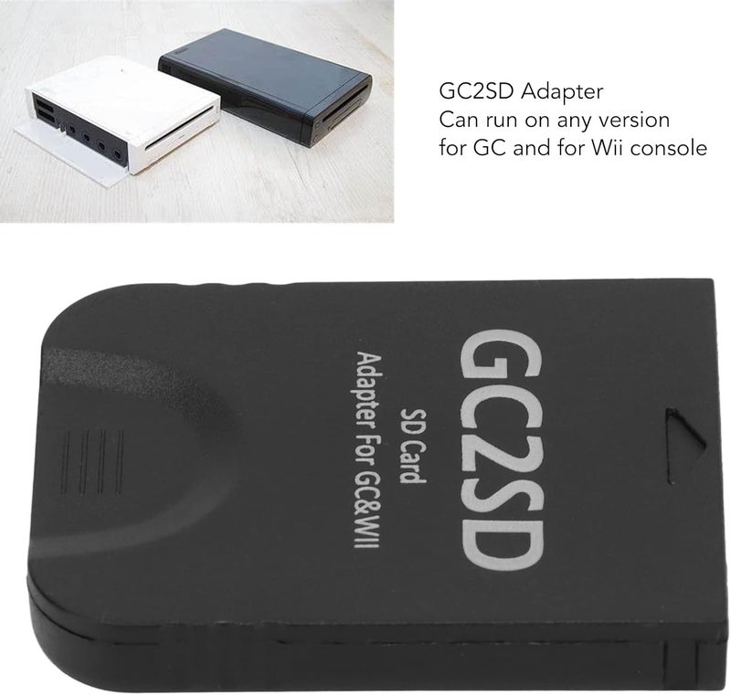 Zopsc for Storage Card Adapter, GC2SD Card Adaptor Card Reader for Consoles, Plug and Play.(Black) - Image 3